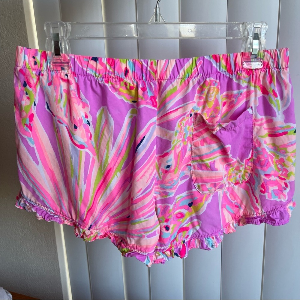 Lilly Pulitzer Kya Ruffle Hem Shorts Sunseekers Size S - Picture 2 of 10